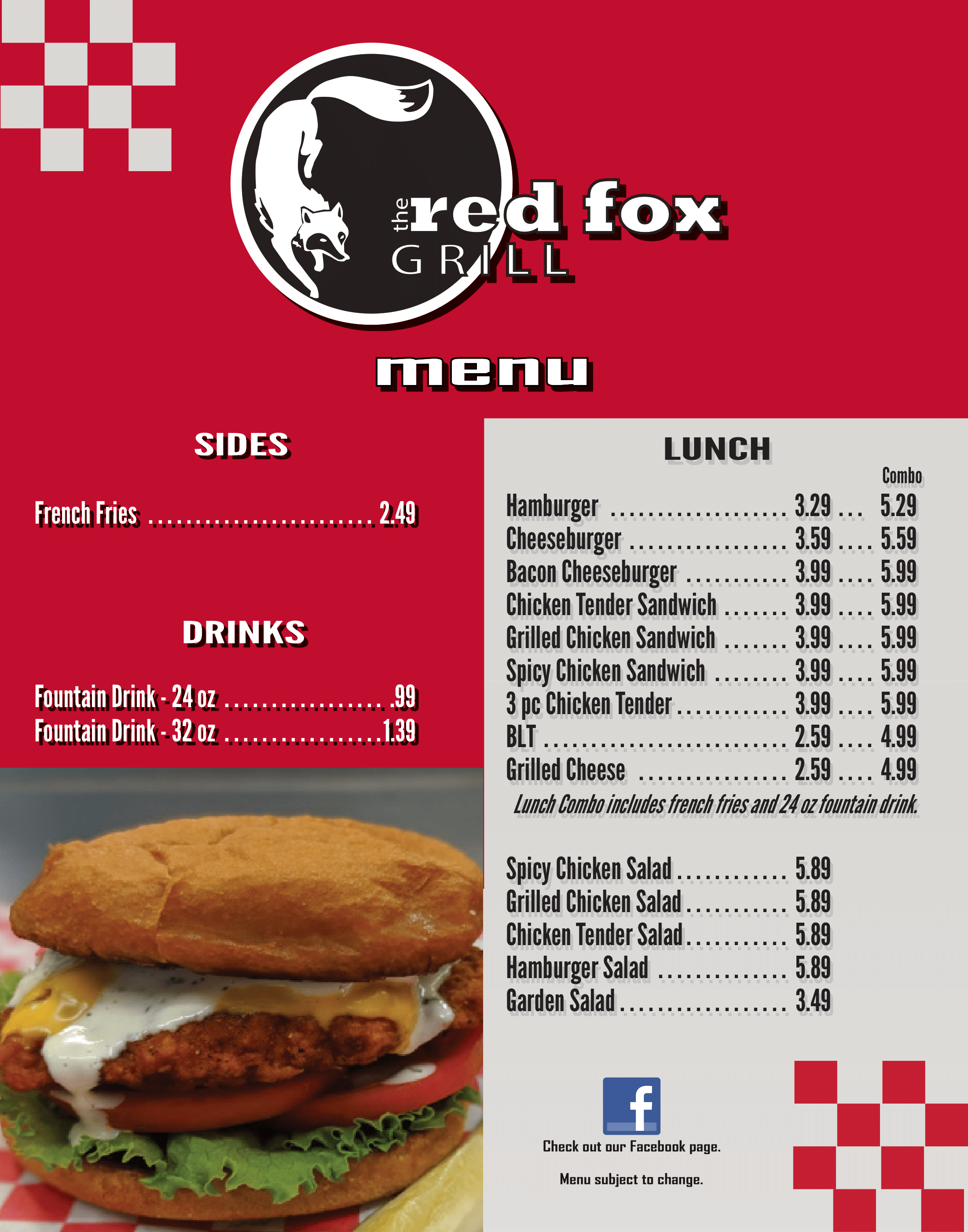 red fox grill menu