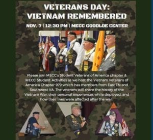 Veterans Day Event Flyer (Vietnam Remembered)