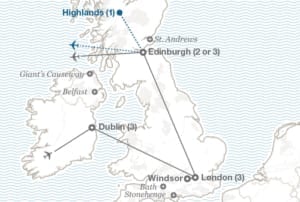 Scotland trip map